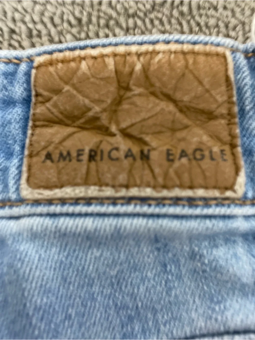 American Eagle Women’s Patchwork Stretch Low Rise Baggy Wide Leg Denim Jeans